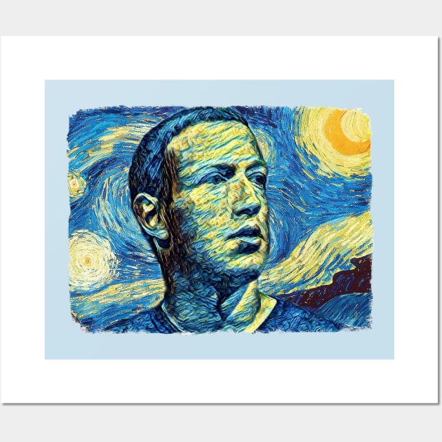 Mark Zuckerburg Van Gogh Style Wall Art by todos